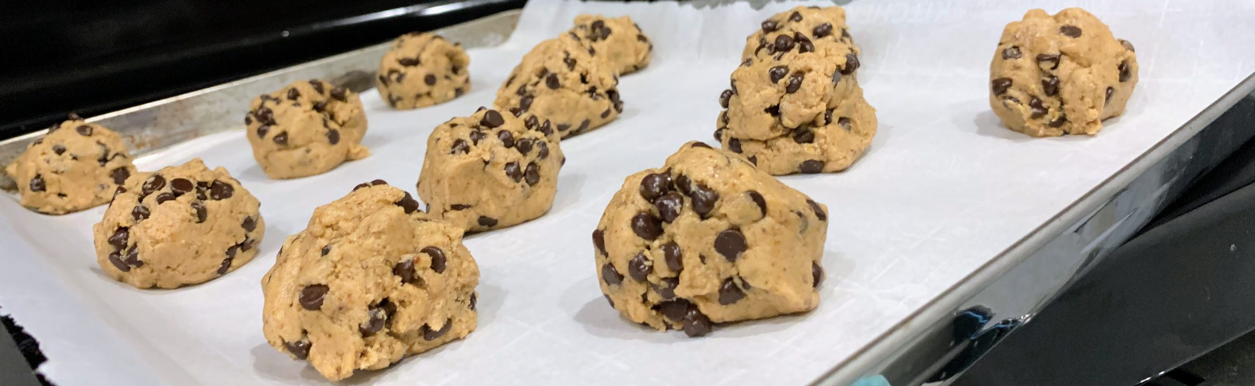 cookie dough on a sheet