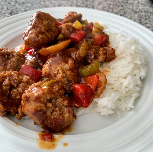spicy pork meatballs