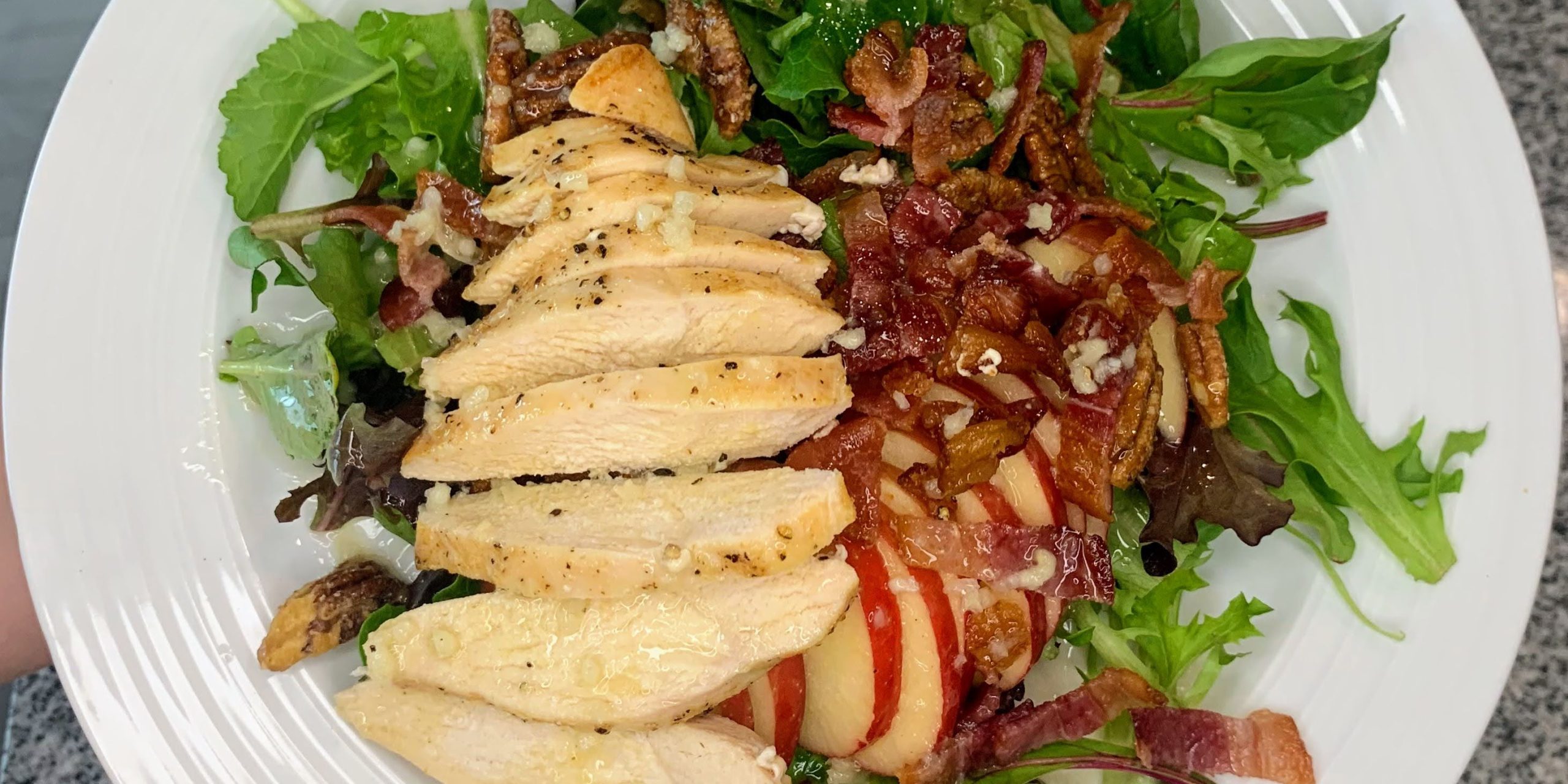 chicken bacon salad with lemon vinaigrette
